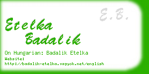 etelka badalik business card